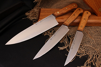 Набор кухонных ножей серии "Classic" 95х18, рукоять дуб.